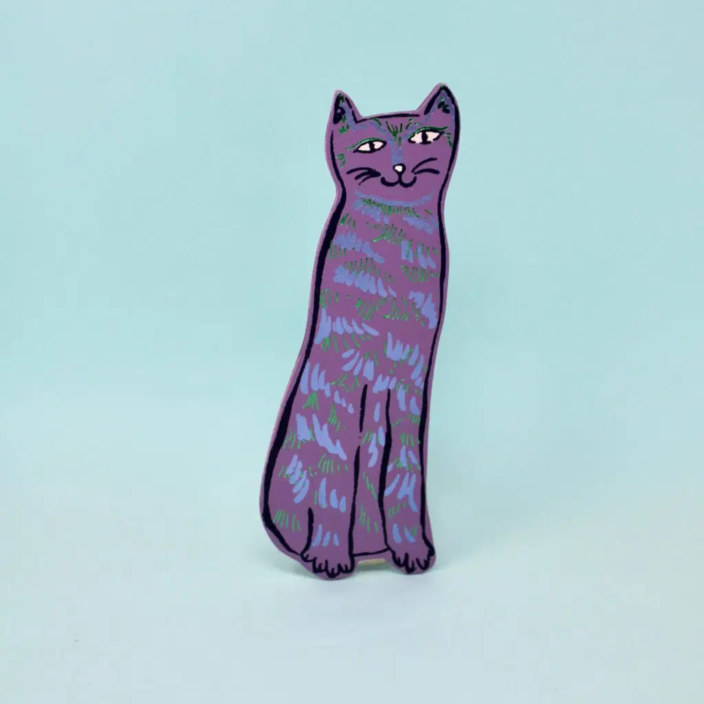 Ark Colour Design Leather Bookmark: Cat