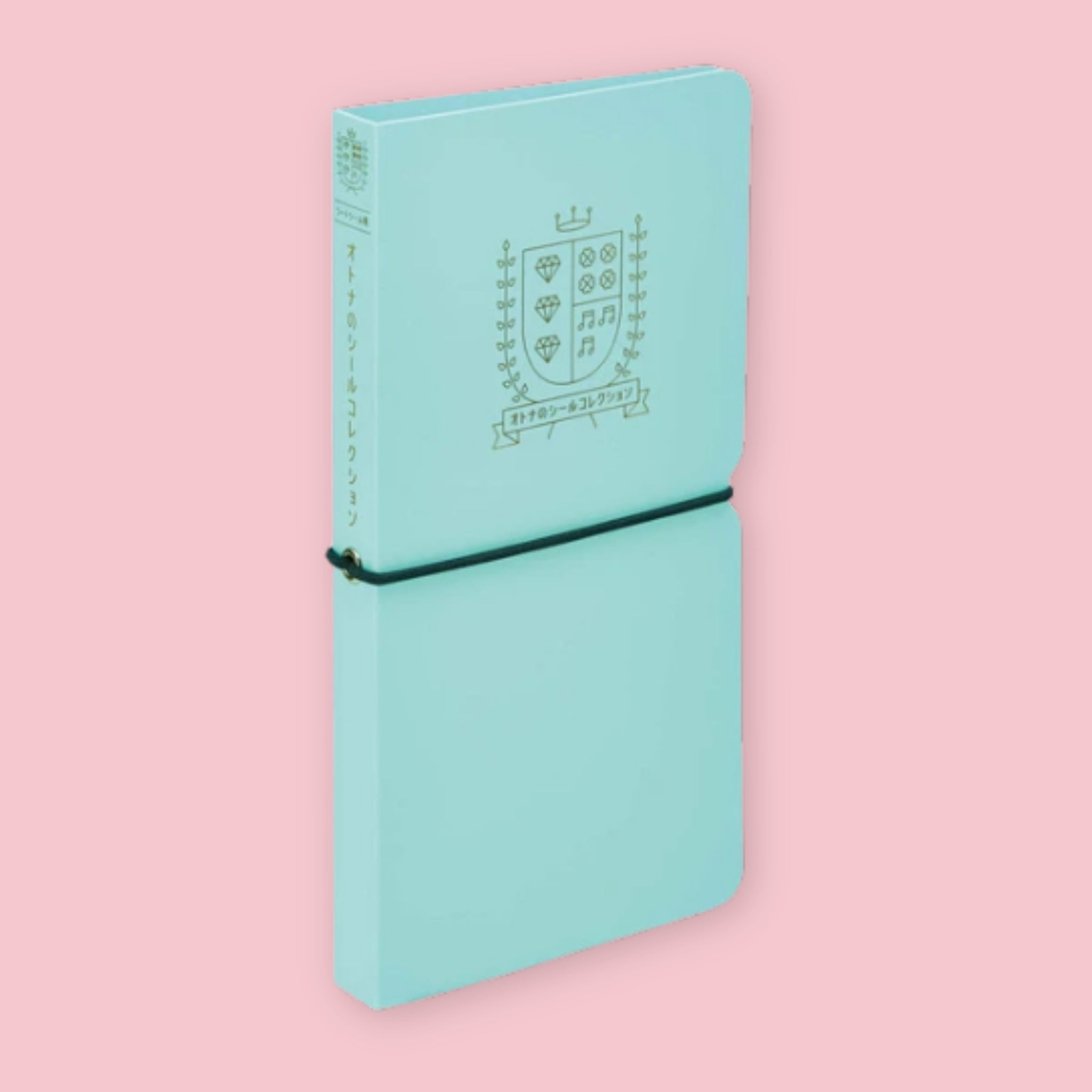 King Jim Otona Sticker Album in blue with elastic band closure, A5 size, Made in Japan