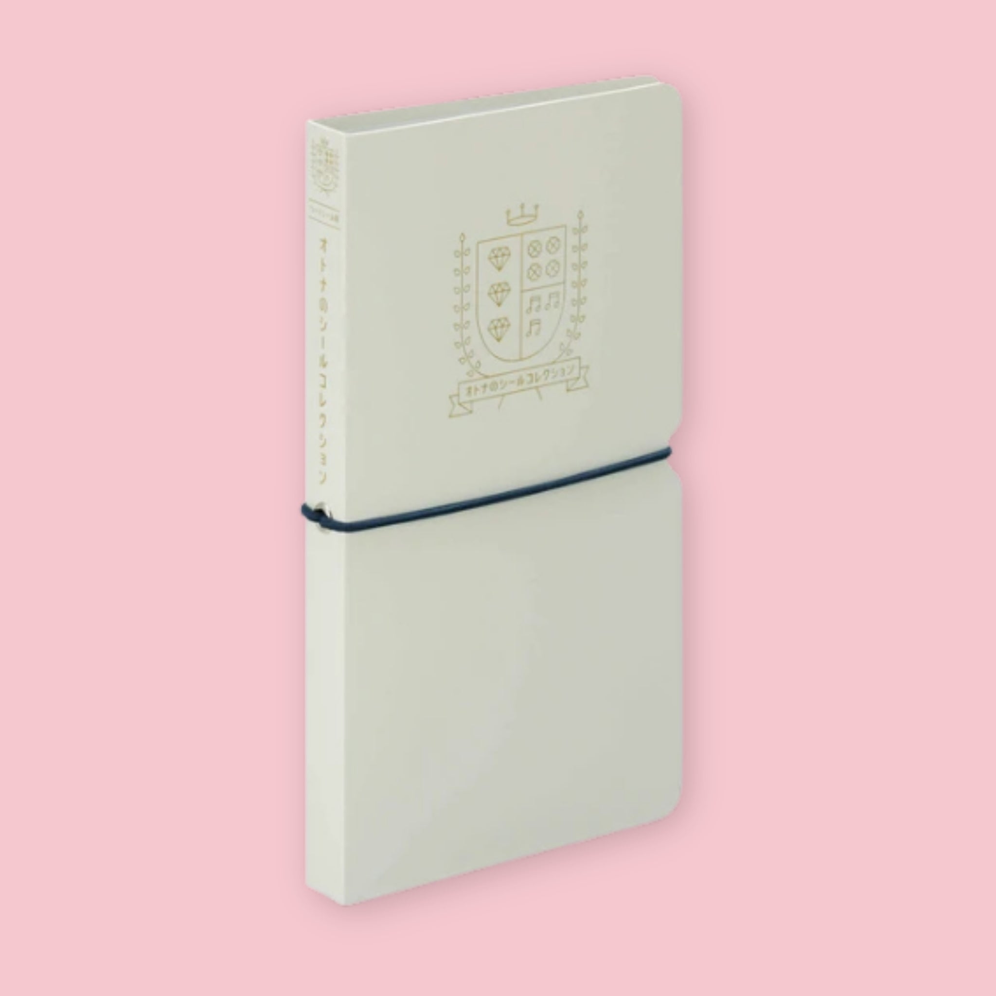 King Jim Otona Sticker Album in grey with elastic band closure, A5 size, Made in Japan