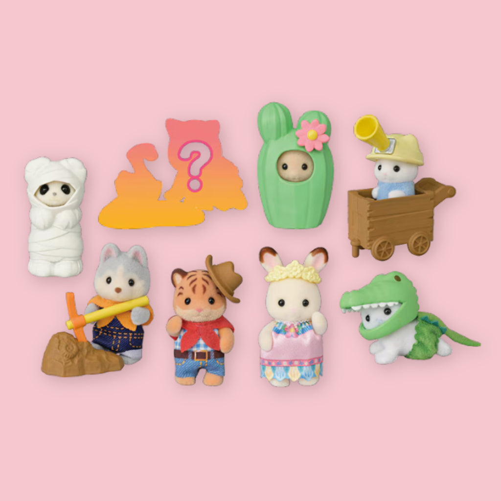 Sylvanian Families Baby Adventure Series blind bag containing 1 of 8 characters including mystery.